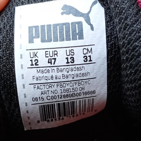 PUMA 188150-04 CARSON RUNNER MAROON BURGUNDY GARNET RED SHOES SIZE men's 12. 164 - Picture 11 of 11